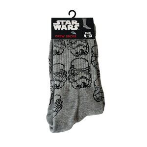 Star Wars Socks Mens Stormtrooper Crew Gray Black Sci-Fi Novelty Gift